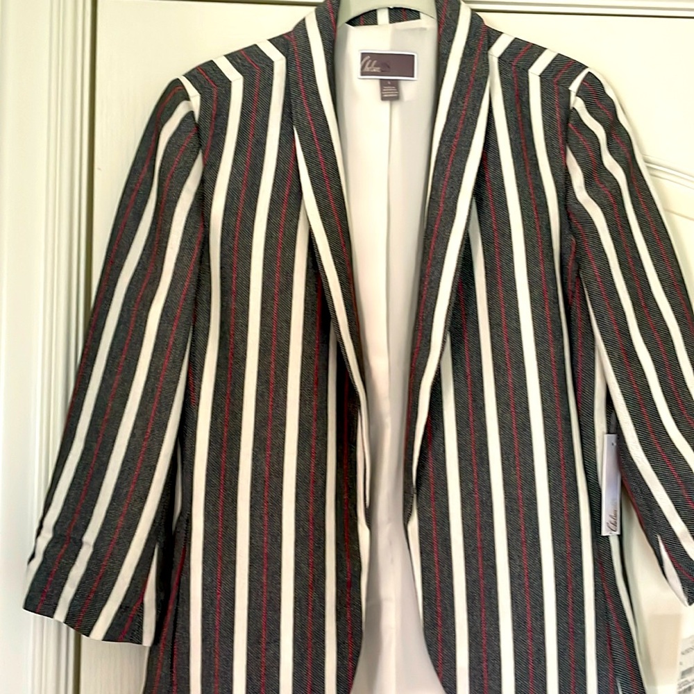 NWT grey striped blazer